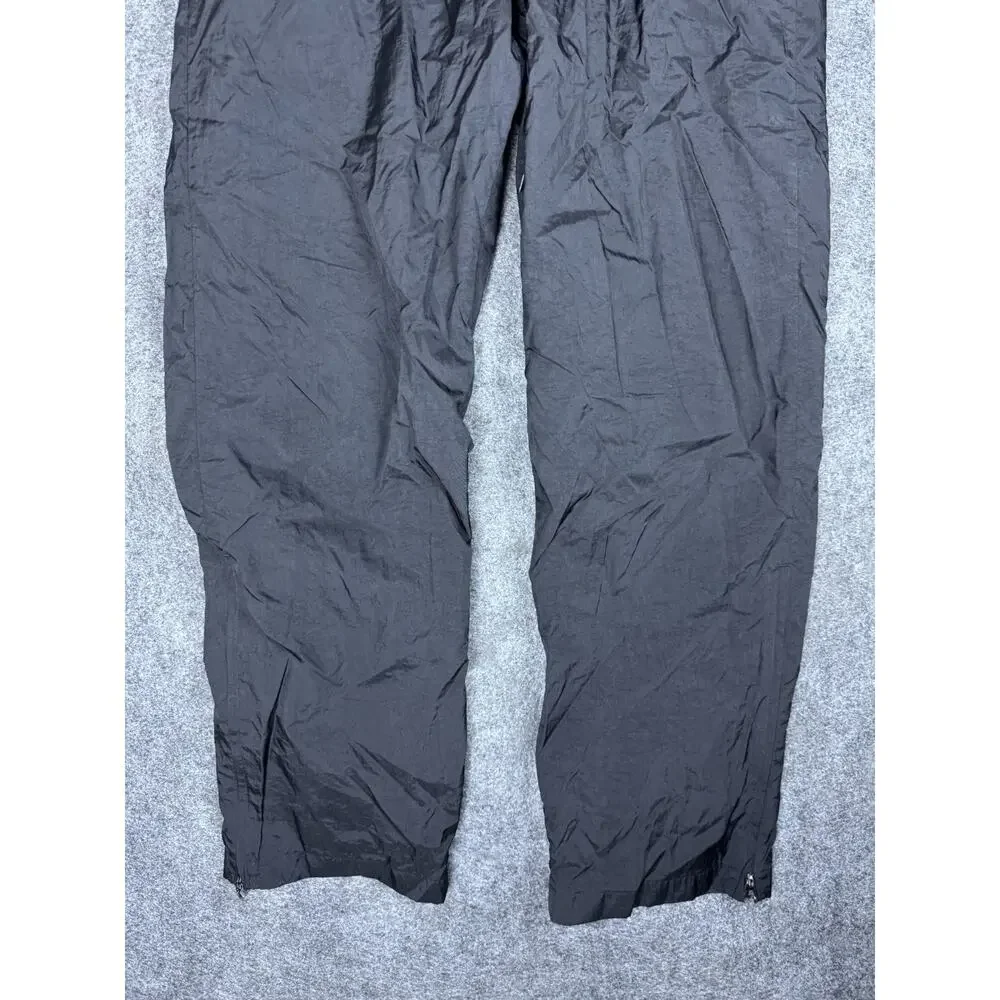 Vintage Adidas Track Pants Mens Medium Black Windbreaker Wind Pants 90s Y2K